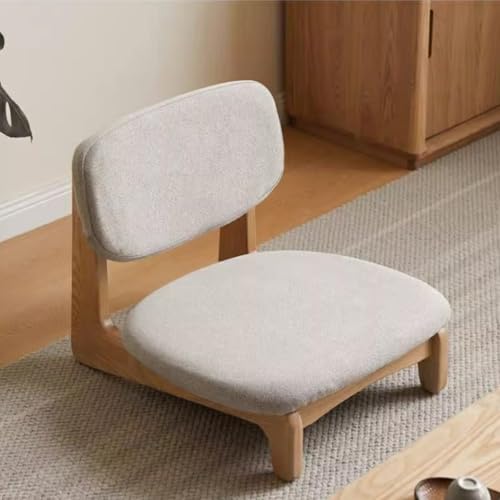 Silla De Suelo Japonesa, Silla De SalóN De MeditacióN con Respaldo Y Fundas ExtraíBles For Dormitorio, Ventanal, Oficina