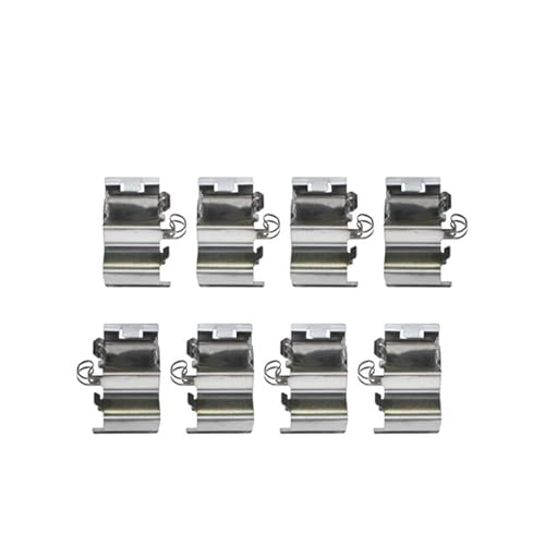 Image of Detroit Axle - Rear Brake Pads for 2014-2023 Jeep Cherokee, 2015-2023 Jeep Renegade, 2015-2017 Chrysler 200, 2016-2023 Fiat 500X, 2023-2025 Dodge Hornet, Ceramic Brake Pads w /Hardware Replacement