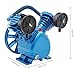 CRYBY 2200W 3HP Air Compressor Pump Head, Twin Cylinder Piston Style Splash Lubrication Pump with Nozzle, Cast Iron Air Compressor Piston Pump Replacement, Exhaust Capacity 250L/Min(8.8cfm), 1050Rpm