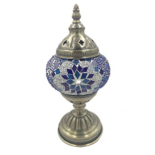 Handmade Stained Glass Turkish Table Lamp Mosaic Glass Bedside Table Light Moroccan Lantern