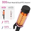 Large Curling Iron 2 Inch,Large Barrel Curling Iron for Long Hair,Dual Voltage Curling Iron 110-240V with European Plug,Curling Wand with Clamp for Loose Curls,5 Temp Digital Display,Temp Lock