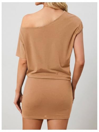 Image of SOLY HUX Women's Off The Shoulder Mini Dress Going Out Asymmetrical Dresses