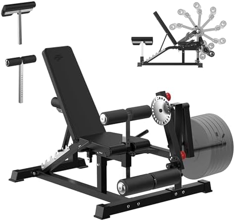 Finer Form GLX Adjustable Weight Bench with Leg Extension and Cur...