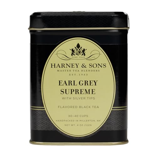 Harney & Sons Earl Grey Supreme Tea, Loose Tea in 4 Ounce Tin