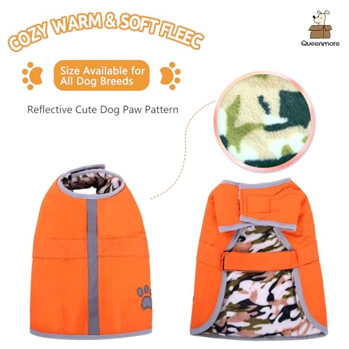 Image of Queenmore Cold Weather Dog Coats Loft Reversible Winter Fleece Dog Vest Waterproof Pet Jacket Available in Extra Small, Small, Medium, Large Extra Large Sizes