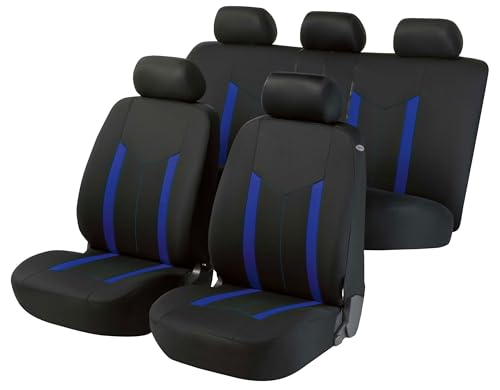 Housse de siège auto Hastings WALSER | Set complet noir et bleu pour l'avant et l'arrière 11808