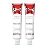 SP-6 Probiotic Whitening Toothpaste - Enhanced Formula with 6 Probiotics for Teeth Whitening and Gum Health - Enamel-Safe, Fluoride-Free, Fresh Mint Flavor, 4.6oz (2)
