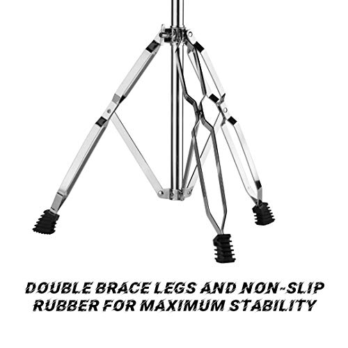 Cymbal Stand,Boom/Straight Combo,Heavy Duty Double Braced Legs With Large Rubber Feet,Adjust Height (30-58 In) With 2 Pair Drumsticks #TOP4