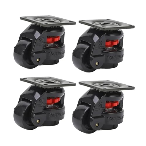 Roues industrielles de nivellement robustes GD-60F avec plaque pivotante 360° pour établi