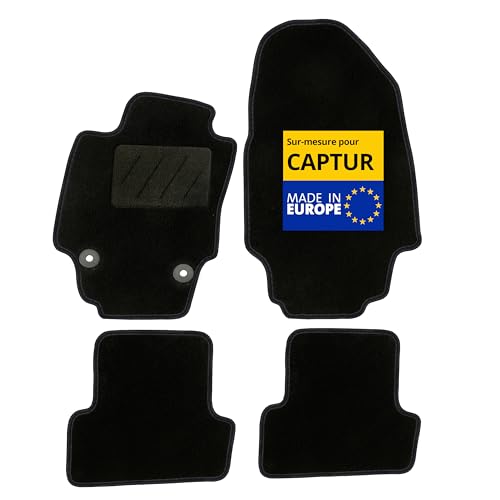 Tapis de voiture sur mesure Renault Captur finition moquette noire DBS auto