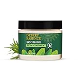 Desert Essence TEA TREE OIL SKIN OINTMENT &ndash; Itch Relief, Rash Cream for Razor Burn - Soothing Balm with Lavender & Jojoba - Gluten & Cruelty-Free - 1 oz