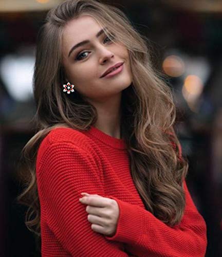 Snowflake Earrings For Women Girls Rhinestone Snowflake Stud Earrings Winter Holiday Earring Set Christmas Festive Jewelry Set (Style B) #TOP2