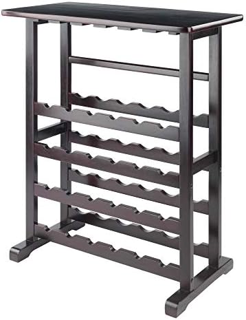 Winsome Vinny Wine Storage, 31.5"W x 35.67"H x 16.22"D, Espresso