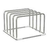 Schneidebrett Halter Edelstahl - Schneidebrett Ständer Mit 4 Fächern, Schneidebretts Rack, Pflegeleicht Organizer Für Schneidebretter, Tabletts, Backbleche, Küchenhelfer