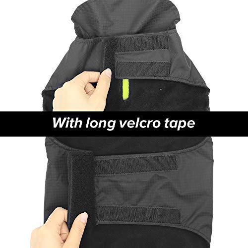 Vizpet Dog Raincoat Waterproof Coats,Dog Jacket High Visibility Warm Vest Dog Clothes For Small Medium Large Dogs(Green-M) #TOP4
