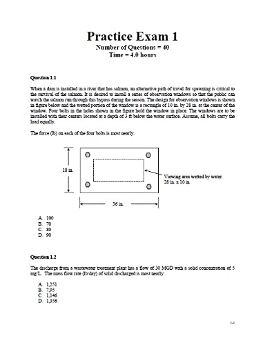 Water Resources And Environmental Depth Pe Civil Engineering Exams - Two Full Exams With Solutions #TOP3