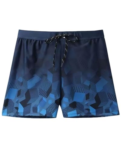 BARRU 1 pieza de bañador largo para hombre, bañador de secado rápido, bañador de ocio con calzoncillos interiores,bañador para hombre, entrenamiento Pantalones cortos,ajustables con cordón (XL)
