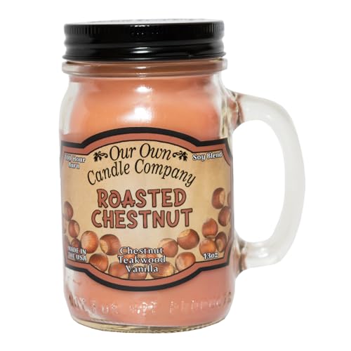 Our Own Candle Company Roasted Chestnut Mason Jar Candle, 13 oz
