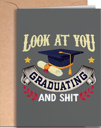 Funny Graduation Card 2026 - College Graduation Card - High School Graduation Card for...