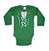 HAASE UNLIMITED Irish Tuxedo Infant Long Sleeve Bodysuit (Kelly Green, 12 Months)