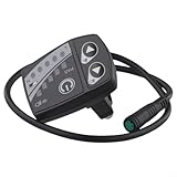 Fonctions principales : fournit une lecture du niveau de batterie, une sélection de changement de vitesse/assistance, une assistance à la marche de 6 km/h et un phare ; se concentre sur les commandes de conduite essentielles tandis que les fonctionnalités avancées ne sont pas prises en charge.