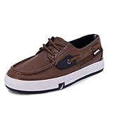 Nautica Kid's Spinnaker Youth Boat Shoe Casual Loafer 2 Eye Lace Little Kid Big Kid-Spinnaker-Dark Tan-3