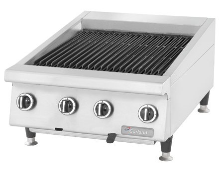 Garland GTBG48-AR48 Heavy Duty 48" Gas Countertop Charbroiler with Cast Iron Radiants & Adjustable Grates
