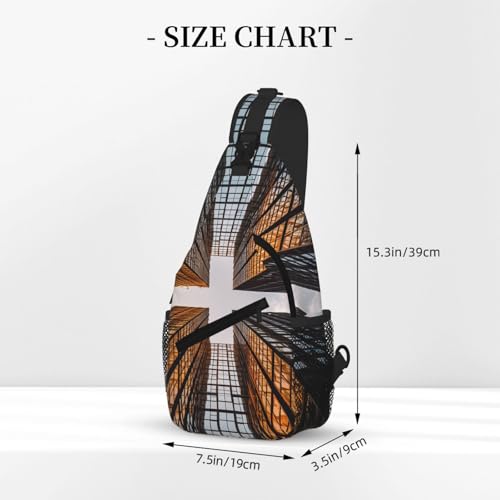 Mochila Sling Bag Urbana Negra para Viaje y Senderismo miniatura 3