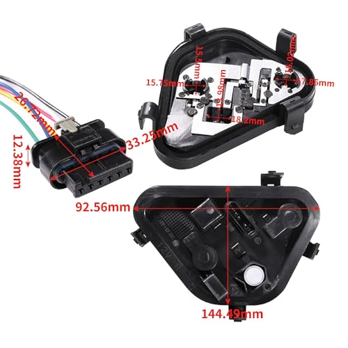 YUCKMZ Rücklicht Lampe Panel Sockel mit Stecker Hinten Rechts Kompatibel mit BMW 3er 316 320 328 F30 F35 2013-2015 63217313044