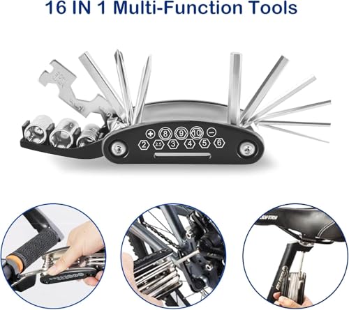 image for NDakter Bike Repair Kit for Flat Tire Repair, Bicycle Tool Kit Set wit