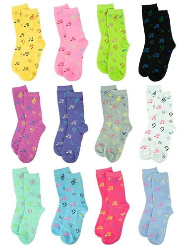 Image of Gelante 12-Pair Women's Crew Socks, Soft Thin Lightweight Breathable Athletic & Casual