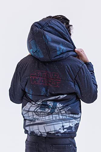 STAR WARS TIE Fighter Darth Vader Zip Up Puffer Jacket Little Kid to Big Kid4