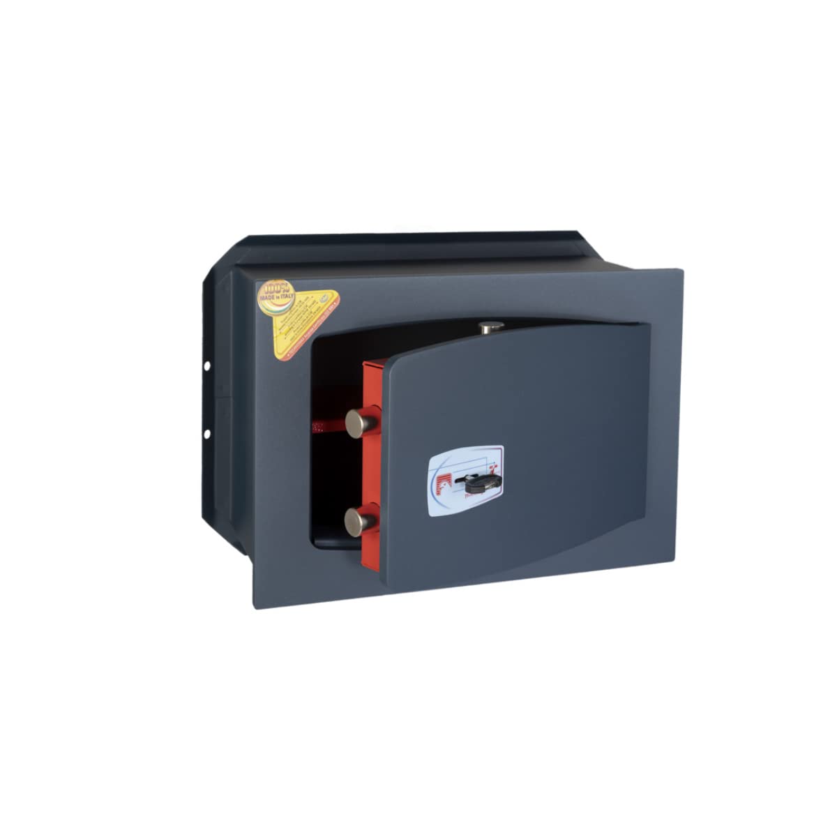 Technomax, Cassaforte a muro, Gold Key modello GK/4L, chiusura con chiave a doppia mappa, Dimensioni mm. 270 (H) x 390 (L) x 240 (P)
