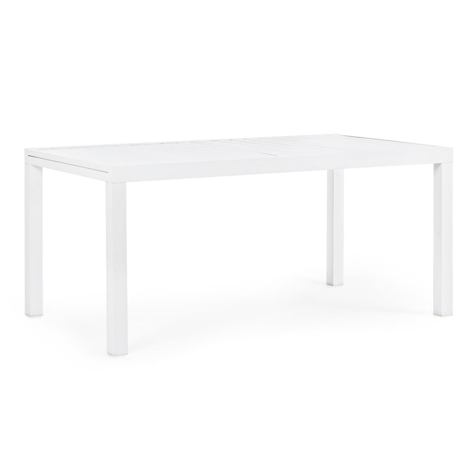 Decor Space Tavolo allungabile Porto Rico in alluminio Bianco per giardino e veranda 135/270 x 90 cm (Tavolo)