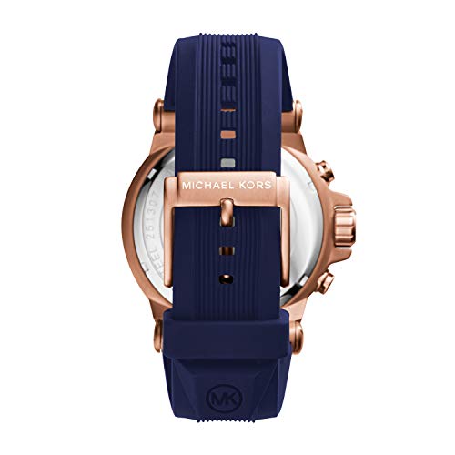 Michael Kors Men's Dylan Chronograph Navy Blue Silicone Band Watch (Model: Mk8295) #TOP2