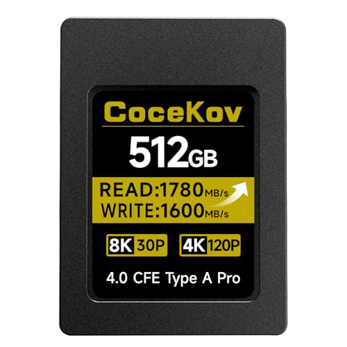 512GB CFexpress 4.0 Type AJ[h ǂݎ葬x1780MB/b & ݑx1600MB/b ^CvA[J[h RAW 4K/8KrfI^p Sony Alpha Sony FXJΉ