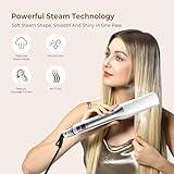 UKLISS Steam Hair Straightener, Salon Hair Care Effect for Women, Professional Hair Straighteners with LCD Display & Safty Lock, 40MM Wide Plate Flat - Image 5
