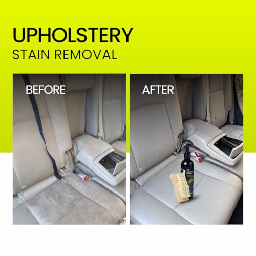 Image of Groommm Total Car Interior Cleaning Kit 250ml - Upholstery & Fabric Cleaner Spray With Cleaning Brush | For Car Seats, Roof Liner, Door Fabric & Seat Covers | Removes Tough Stains from Leather & Vinyl