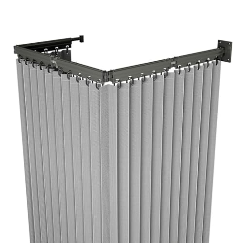 Tenda da doccia pieghevole, tenda da doccia in lino con montaggio a parete, asta per tenda da doccia regolabile ed estensibile con ventose per camera da letto balcone negozio di abbigliamento(3-Folds)