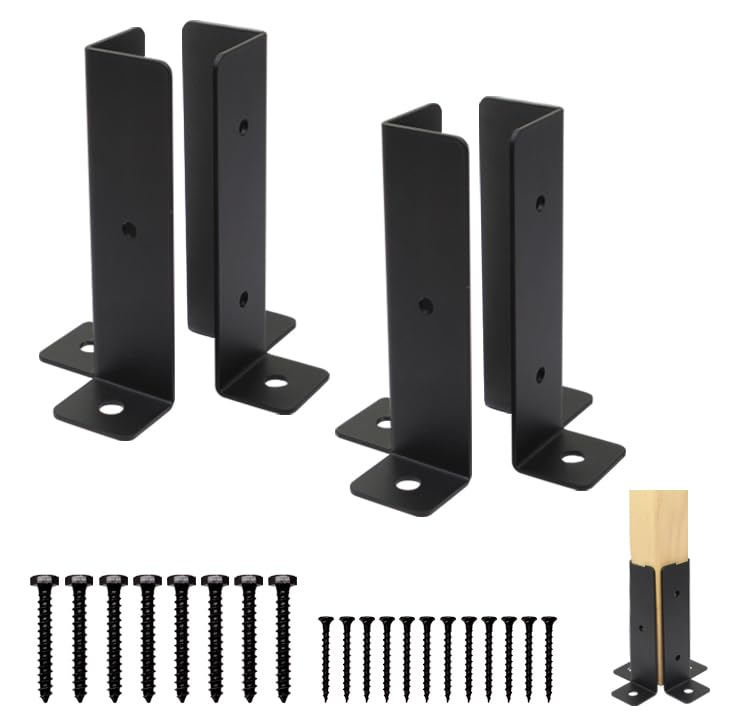 Buy Deck Post Anchor Base Brackets Fit 1.5x1.5,2x2,2x4,4x4 Post,Thick