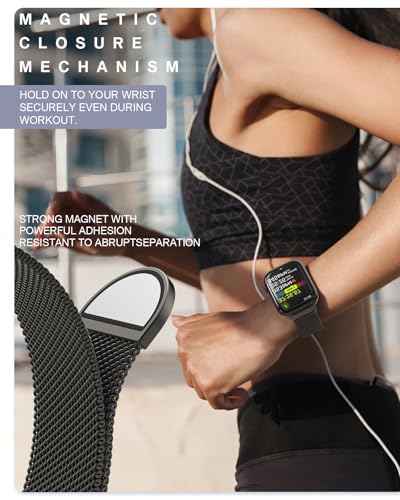 Image of Original Stainless Steel Milanese Loop Compatible with Apple Watch Band 38mm 40mm 41mm 42mm 44mm 45mm 46mm 49mm, Magnetic Clasp Band for iWatch Series 11 10 9 8 7 6 5 4, SE 3 2 1 Ultra3 2, Women & Men