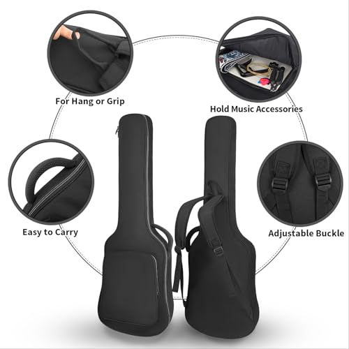 image for Muscab Electric Guitar Case 39 Inch Electric Guitar Bag 7mm Padding Wa