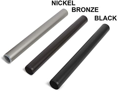 Amazon Basics 1" Curtain Rod with Square Finials, 36" to 72", Bronze