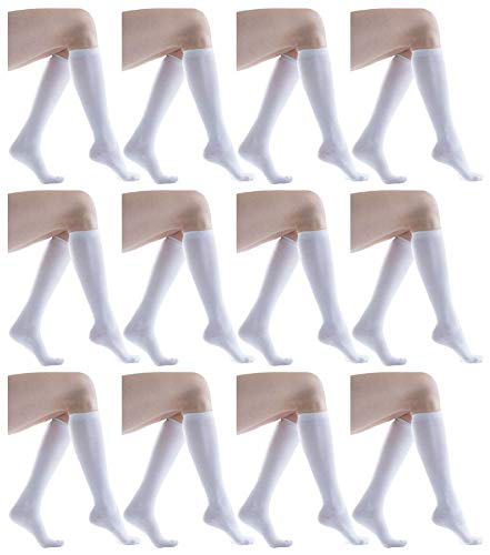Yacht & Smith 12 Pairs Of Cotton Long Knee High Socks For Women, Knee High Socks #TOP4