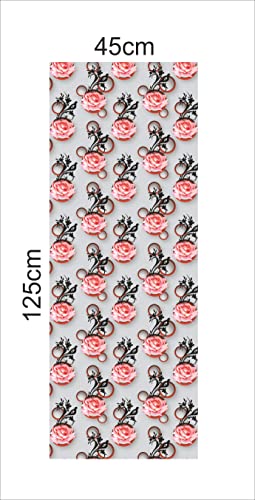 Image of CABANA HOMES Wall Stickers Botanical DIY 3D Flower Wallpaper for Decals (45 x 125 cm, 2 Rolls) (12 sq. ft) Decorative Self Adhesive Home Decor Bedroom Living Room Drawing Room, Grey