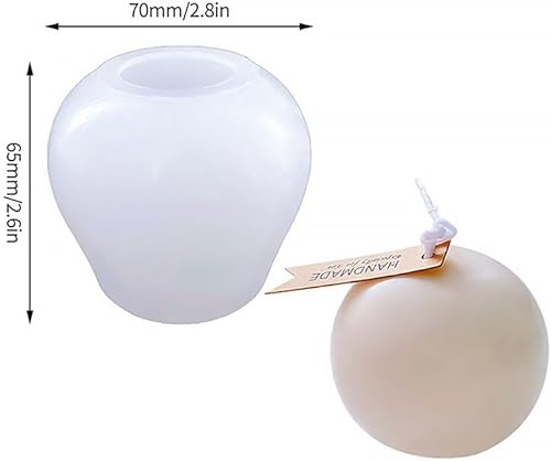 Miniatura 6 de Finyoffiy Molde de resina esférica redondo portavelas moldes de silicona molde de fundición de epoxi para jabón en forma de esfera 3D, moldes de