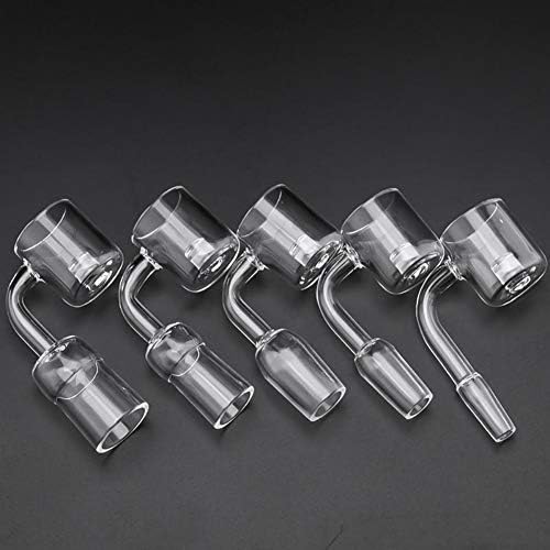 xuzhao25 Glass Accessories 90 Degree Heat Resistant Quartz Smokeless Kit 10mm Male（Clear）
