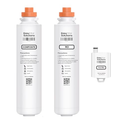 EasyFilter Filtersatz passt für Aqua Global Wasserbar (2018-2024) | Composite RO-Membran & Antibakterieller Hygienenachfilter | Für Mini/Flexible Touch und andere (Composite + RO + Hygienenachfilter)