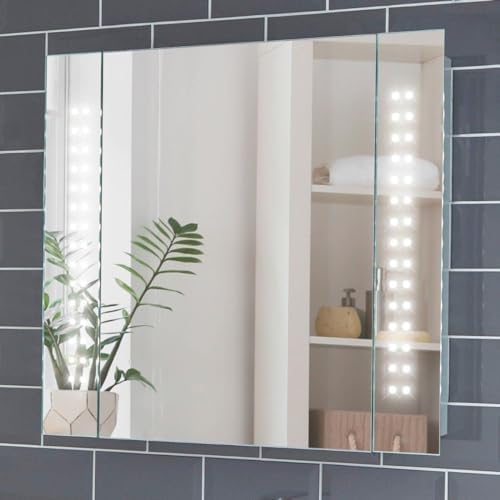 Pebble Grey™ Rowan Illuminated LED Bathroom Mirror with Rocker