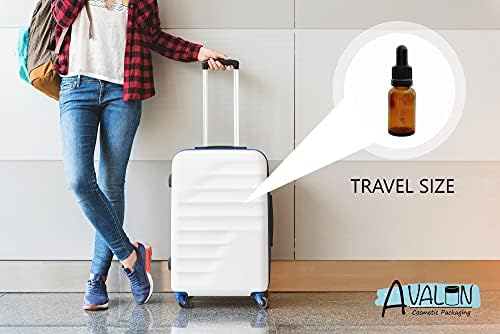 Avalon 15ml Amber Glass Bottle with Black Glass Dropper Pipette ~ Pack of 10 ~ Refillable, Reusable and Travel Sized ~ Perfect for Aromatherapy, Essential Oils, Eye Care, E-liquids, Ear Drops & More
